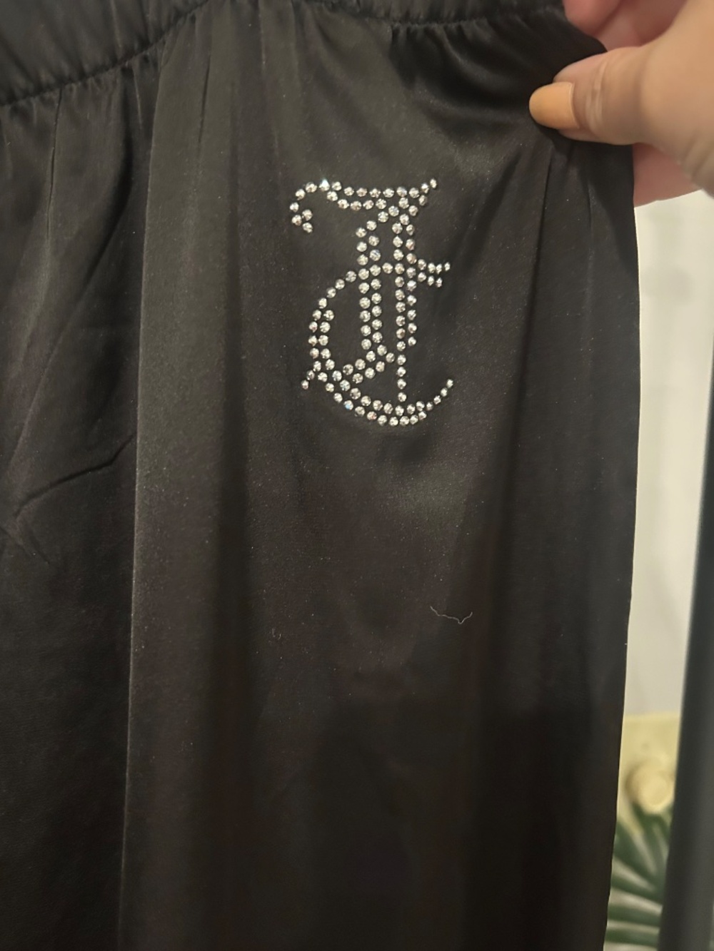 Juicy Couture black & pink pajama bottoms; XL